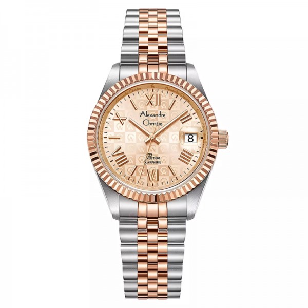 Alexandre Christie AC 5014 Silver Rosegold Full Lady New LDBTRLN2